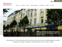 Tablet Screenshot of gaestehaus-grupello.de
